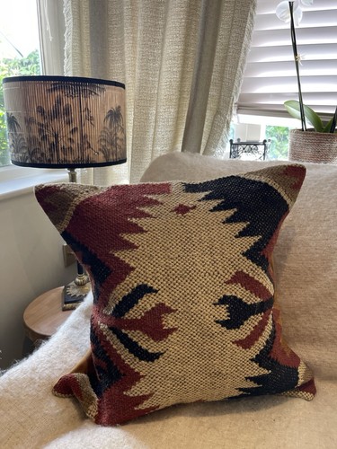 Handwoven wool jute - wool, &