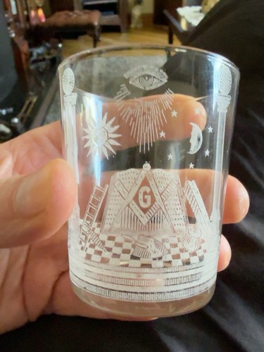Antique style masonic glass - antique,