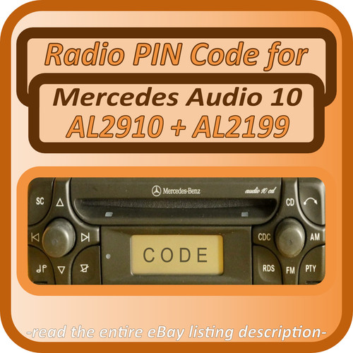 Radio code for mercedes - code, benz