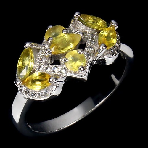 Silver ring sapphire natural - ring,