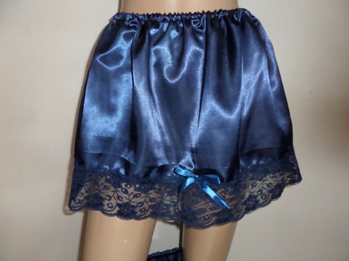 Navy blue satin - navy,