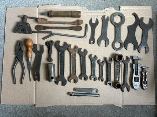 Vintage bsa motorcycle - motorcycle, tool