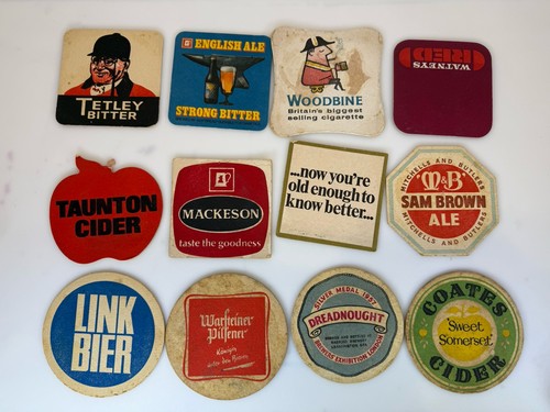 Vintage beer mats - beer,