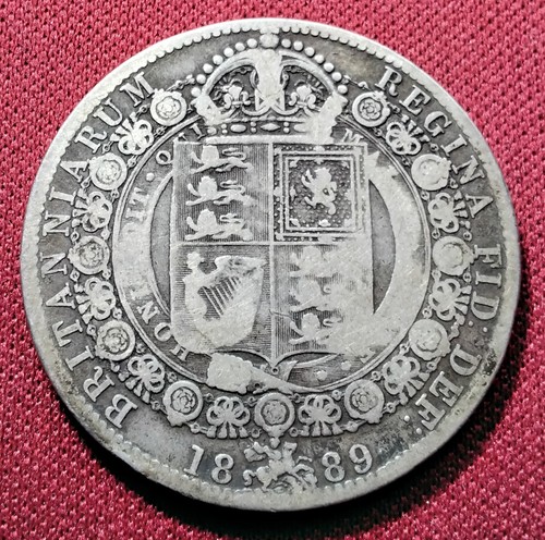 1889 half crown silver - 1889,