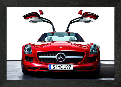 Mercedes gullwing framed wall - gullwing,