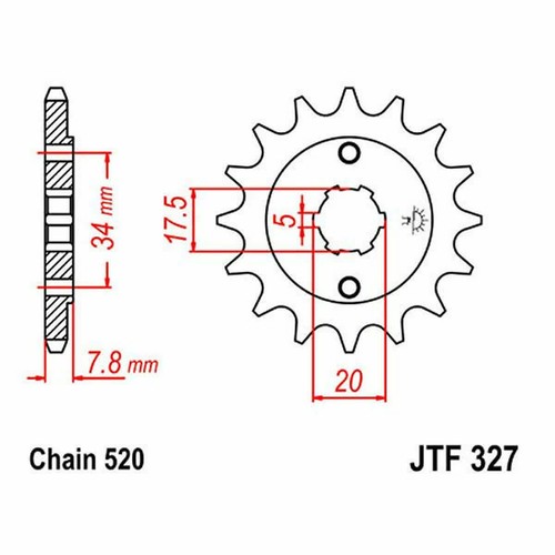Pinion z15 520 726 - pinion, for