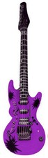 Inflatable purple guitar - guitar, |