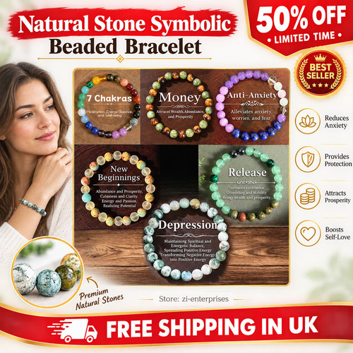Natural stone beaded bracelet - stone,