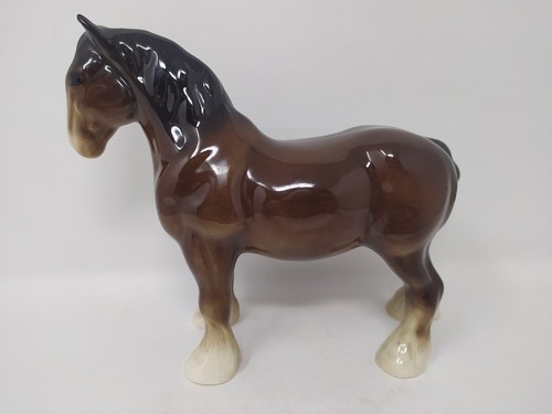 Ceramic vintage shire horse - vintage,