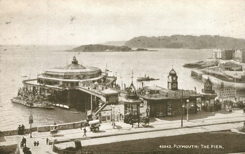 Plymouth vintage postcard 1917 - plymouth,
