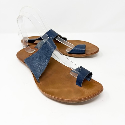 Cydwoq blue leather - blue, flat