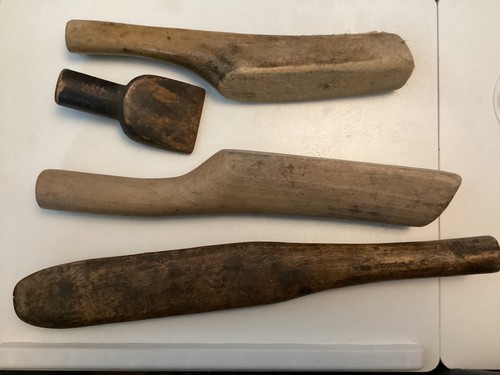Four vintage lead work - ,