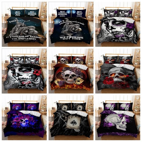 Skull skeleton duvet quilt - skeleton,