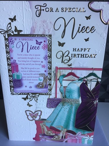 Niece birthday card - niece, with