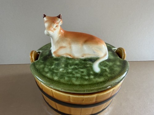 Secla ceramic cow butter dish - ceramic,