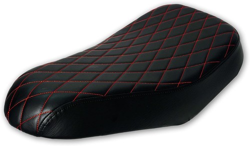 Red diamond stitch - red,