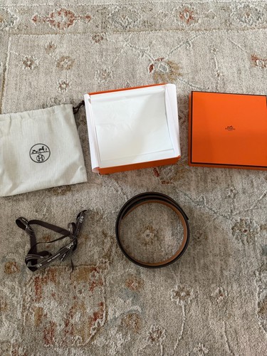Hermes reversible black brown - hermes,