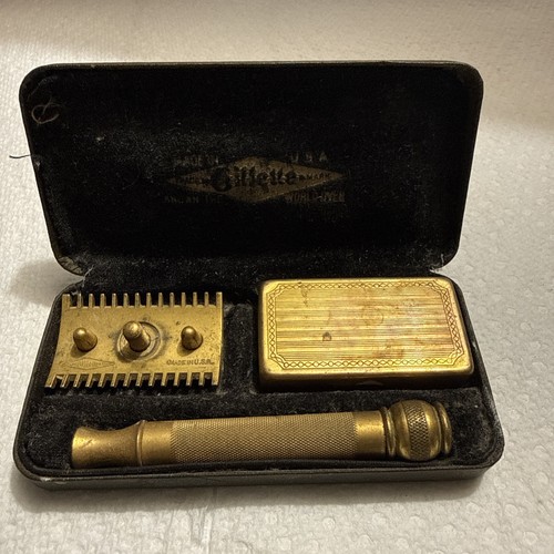 Antique gillette razor set - gillette,