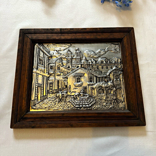 Vintage bas relief silver - bas,