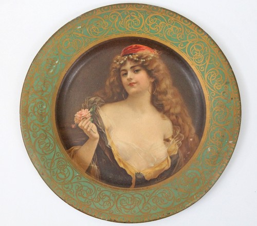 Antique tin litho vienna art - antique,