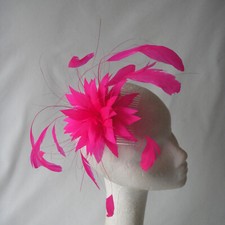 Cerise feather fascinator - feather,