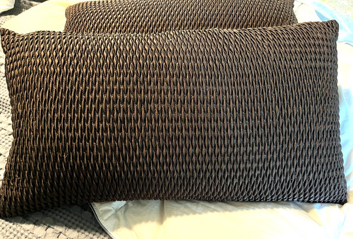 Luxury chocolate silk lumbar - luxury,