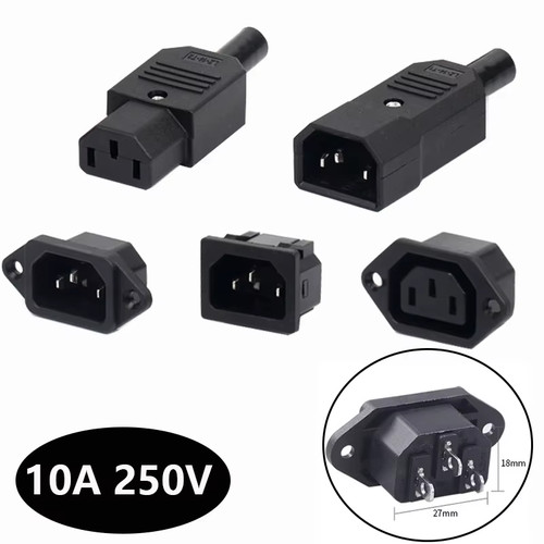 Iec320 c13 c14 rewireable plug - rewireable,