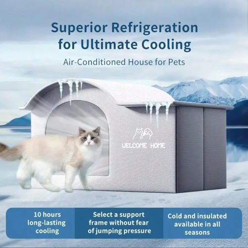 Summer pet cooling - cooling, house