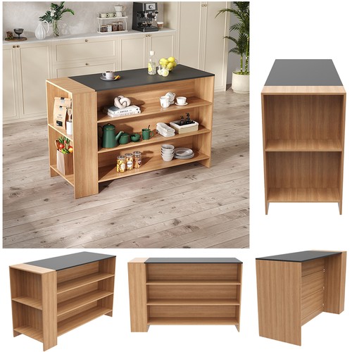 Freestanding kitchen island - kitchen,
