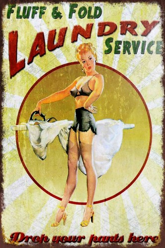 Laundry service pin girl - service,