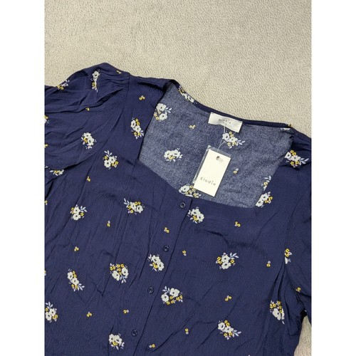 Elodie navy blue floral - blue,