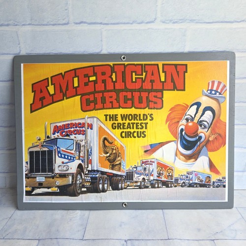 American circus wooden sign - american,