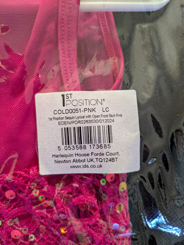 1st position pink sequin - 1st,