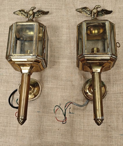 Vintage brass lantern coach - lantern,
