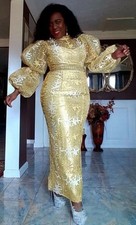 Gold evening dress - gold,