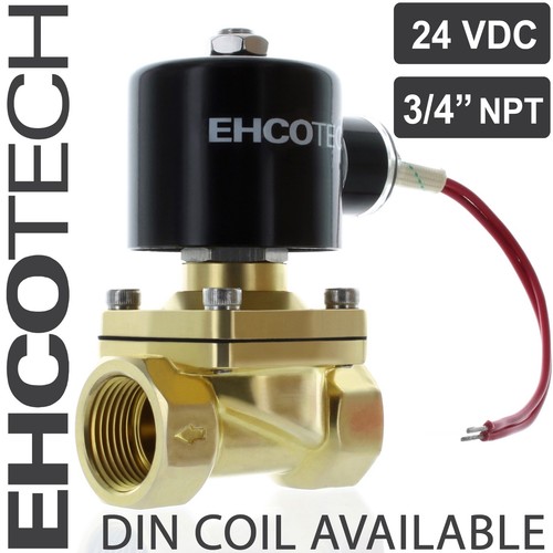 Brass electric solenoid - 3/4",