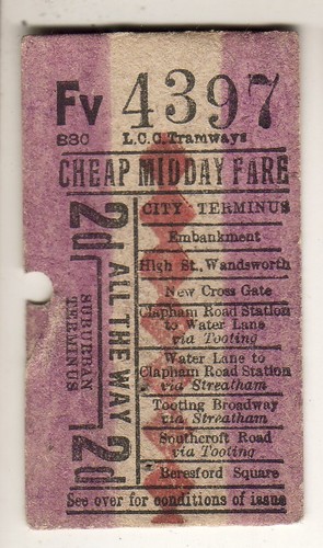 Bus tram ticket lcc - ticket, tramways