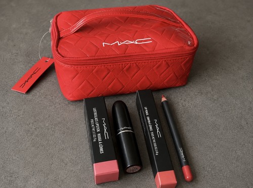 Mac red makeup bag - mac,