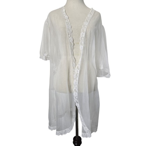 Vintage white sheer robe - vintage,