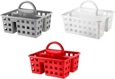 Plastic Kitchen Storage Cleaning Carry Tray Caddy Tote Organiser with Handle New