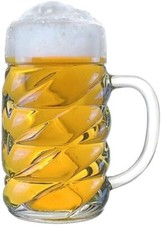 Pub Beer Tankard Dimpled Britannia Haworth Glass, Beer Stein, Half & Pint Mugs