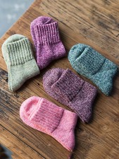 5 Pairs Women Wool Cashmere Lady Thick Winter Socks Warm Soft Solid Casual Sport