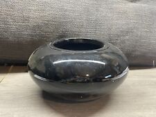 VINTAGE BLACK POTTERY PLANTER  PLANT POT / POT POURRI JAR BOWL