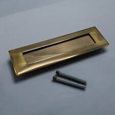 Aged Solid Brass Letter Box