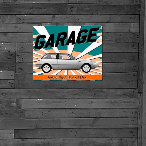 Personalised man cave - man, metal