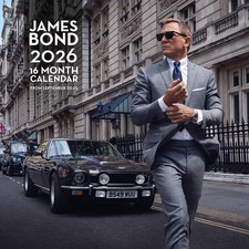 NEW CALENDAR 2026 JAMES BOND OFFICIAL SQUARE 30cm x 30cm 100% PLASTIC FREE