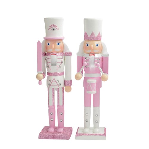 30cm wooden pink nutcracker - 30cm,