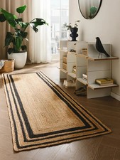 Runner Jute Rug Runner Carpet Handmade Farmhouse Natural Braided Rustic Look