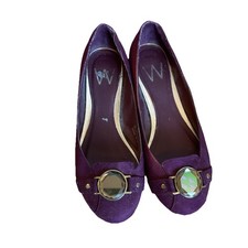 Ladies purple Suede Flat Shoes