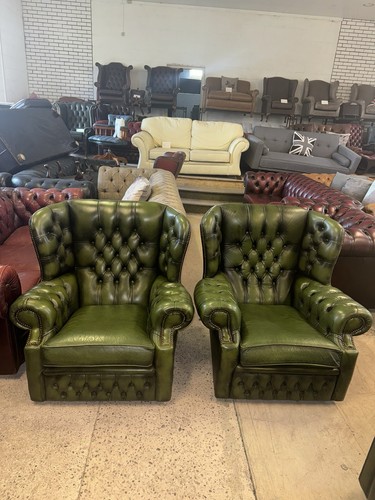 Pair chesterfield green - pair,